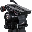 Cartoni Fluid head  + camera plate + 1 telescopic pan bar + tie down k