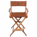 PORTABRACE Location Chair , Walnut Finish, Ultra Suede Seat , 30-inch