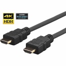 Vivolink 1m PRO HDMI-kabel A Male-Male med extra kabelhållare