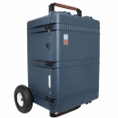 PORTABRACE Trunk-style hard case with smooth-rolling off-road wheels